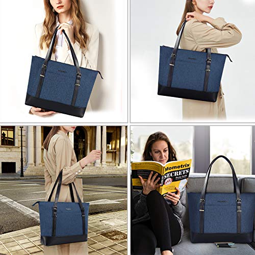 KROSER Laptop Tote bag 15.6 Inch Large Shoulder Bag Lightweight with