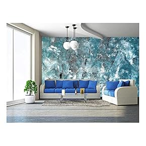 Teal and Grey Abstract Art Painting