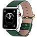 Fullmosa Leather Bands Compatible with Apple Watch 41mm 40mm 38mm 42mm 44mm 45mm 46mm 49mm Women Band Strap for iWatch Ultra 2/Ultra/10/9/8/7/6/5/4/3/2/1/SE2/SE, 42mm 41mm 40mm 38mm Dark Green