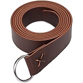 DYTSERHFEA Leather Renaissance Medieval Belt Knight Viking Retro Ring Belt Reenactment Accessory