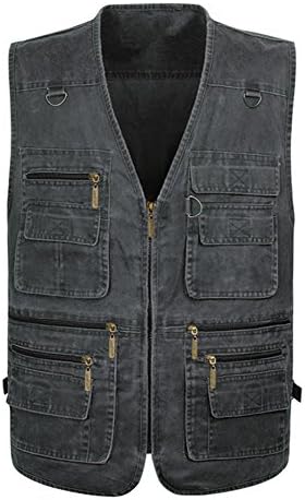 Mens Pockets Jacket Outdoors Travels Sports Vest US S