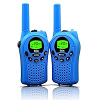 Walkie Talkies for Kids, 22 Channel Walkie Talkies 2 Way Radio 3 Miles (Up to 5Miles) FRS/GMRS Handheld Mini Walkie Talkies for Kids (Pair) (Blue)