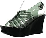 Coshare Women's Fashion Jelly PU Platform Flatform Sandals