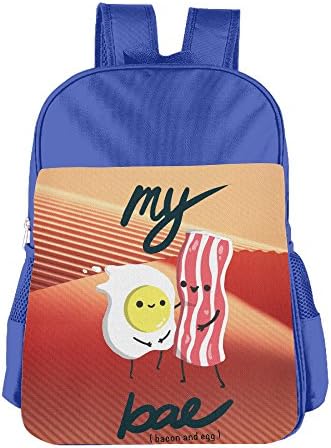Hotgifts My Bae (Bacon And Egg) Boys/Girls Children School Bagpack For 4-15 Years Old RoyalBlue
