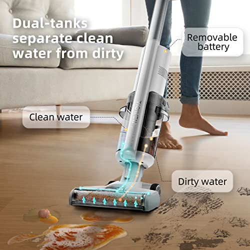 TICWELL Cordless Wet Dry Vacuum Cleaner, Lightweight Floors Vacuum