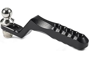 POWMOK 1/10 Trailer Hitch CNC Aluminum Trailer Hitch for 1/10 RC Crawler Rear Bumper TRX4 Defender SCX10 II D90 CC01 TF2 RGT 86100 TRX4 upgrades accessories (1/10 Trailer Hitch Black)