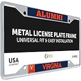 Desert Cactus University of Virginia Car Accessories Cavaliers Metal License Plate Frame and Tag Holder for Front or Rear of Car (Alumni)