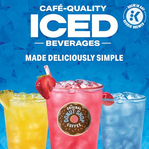 THE ORIGINAL DONUT SHOP ICED REFRESHERS, BERRY CHILL, BREW OVER ICE SINGLE SERVE KEURIG K-CUP PODS, 20-COUNT BOX