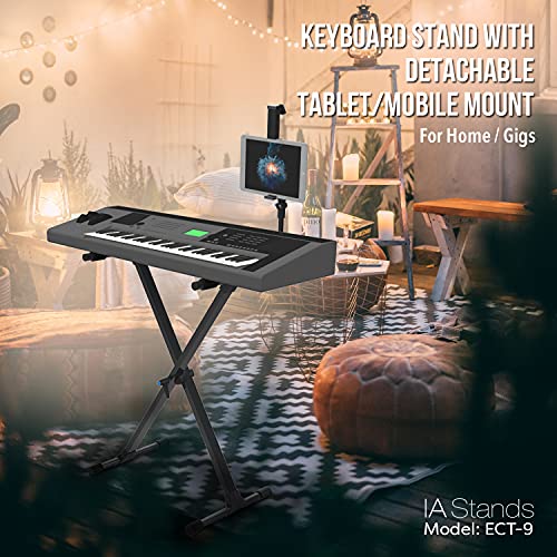 IA Stands ECT10 Single X Keyboard Stand with Complimentary Phone/Tablet