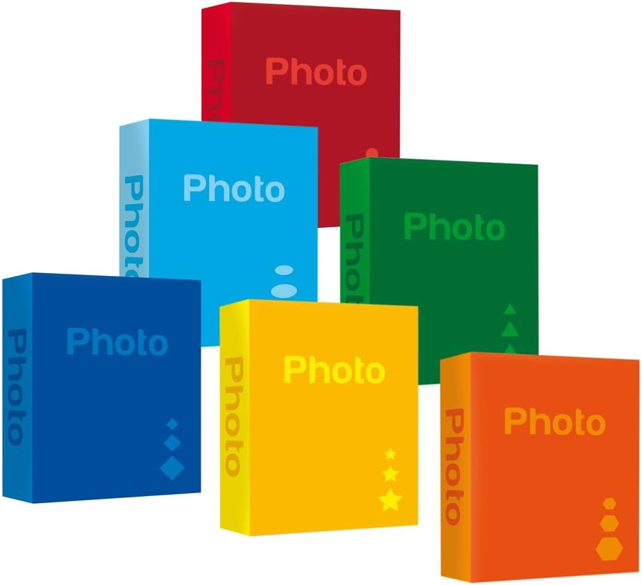 Zep Basic BS57300 Photo Album Assorted Colours 13 x 19 cm 300 Photos, Multicoloured, 30.99 x 7.29 x 23.5 cm