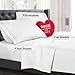 Nestl California King Sheet Set - 1800 Ultra-Soft Microfiber Cal King Bed Sheets - Double Brushed - Deep Pockets - Easy Fit - 4 Piece Set - Bed Sheets (California King, White)