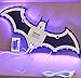 Bat LED Wall Light,Colorful Remote Control Projection Night Light, Holiday Decoration Light,Suitable for Bedroom/KTV/Corridor/Background Wall, etc (Colorful) (Black)