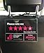 (Set of 2) Uber Lyft Tips + 5 Stars Rating Sign Car Headrest Display Cards - Custom Made with Your Name