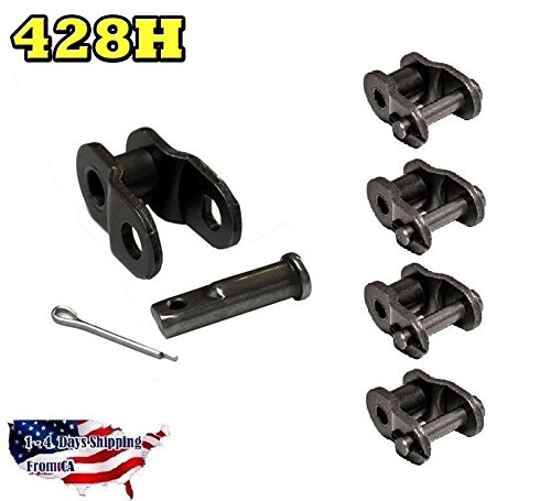 4-Pieces 428H Offset Link, 1/2 Link, Half Link, Crank Link, Motorized Bicycle - Thumbnail 6