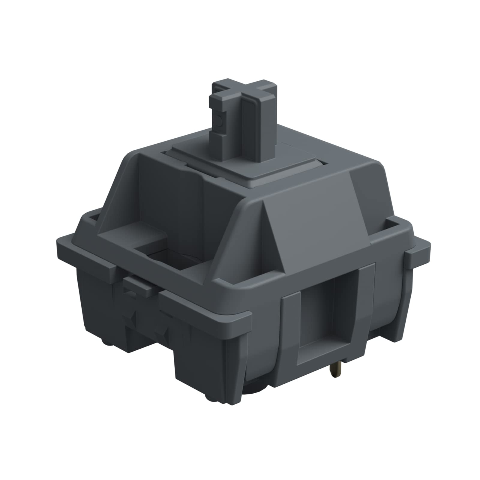 Akko CS Mechanical Keyboard Switches - Linear POM 3 Pin RGB LED Slot Key Switches for MX Gaming Keyboard/DIY Kit (45pcs, Silver)