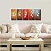 Wieco Art Colorful Flowers Oil Painting on Canvas Wall Art Ready to Hang for Living Room Bedroom Home Decoration Modern 5 Piece 100% Hand Painted Gallery Wrapped Contemporary Abstract Floral