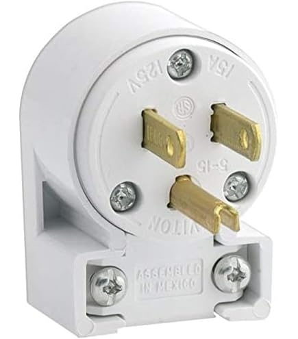Enchufe Angular Leviton 8215-cat De 15 Amperios Y 125 Vol