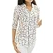 Franterd Fashion Women's Elegant Print Chiffon Long-sleeve Slim Blouses (XL)
