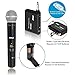 Wireless Microphone System - UHF Handheld Mic & Wireless Adapter | Home & Studio Karaoke Party Microphone Kit | Universal Plug-and-Play Portable Audio Transmitter Receiver (Pyle PDWM13UH.5)