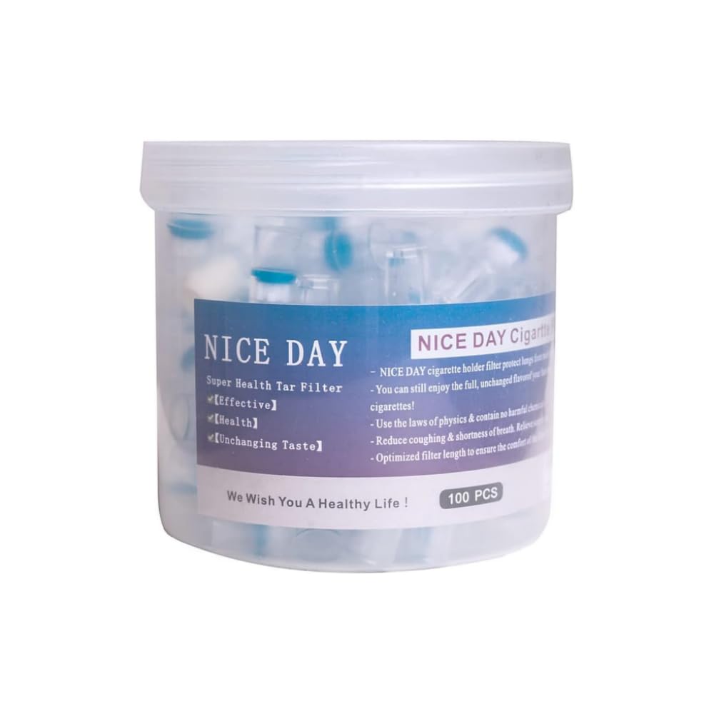 New Cigarette Filters, Disposable Super Clean Reduces Tar Tobacco Filter Tip Mouthpiece (100 pcs)