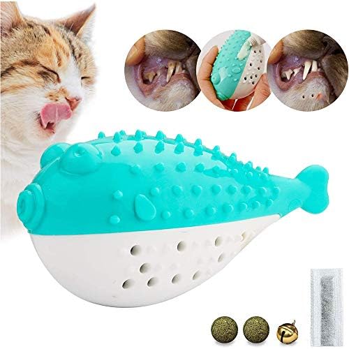 キャットニップのおもちゃ猫の歯ブラシのおもちゃ インタラクティブな猫キャットニップのゴム製の噛むおもちゃ キャットニップの魚詰め替え可能な歯のクリーニングのおもちゃ猫用 4 7x1 9x2 3in 青い Tarunniketanpublicschool Com
