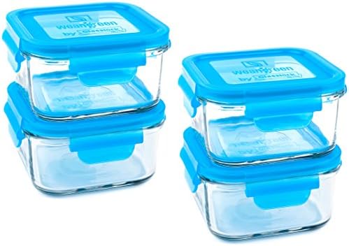 Wean Green Blueberry Lunch Cubes Reusable Food Storage Container Set