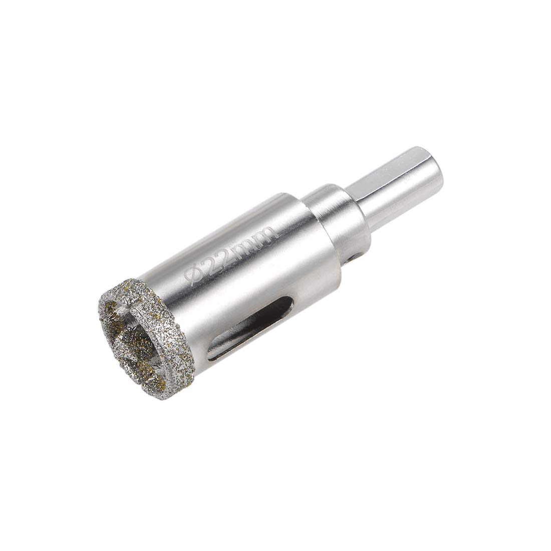 sourcing map Diamond Drill Bit 22mm Glass Hole Saw Core Drill Bit with Spotting Drill Bit for Ceramics Porcelain Tile Bottles Pots Brick