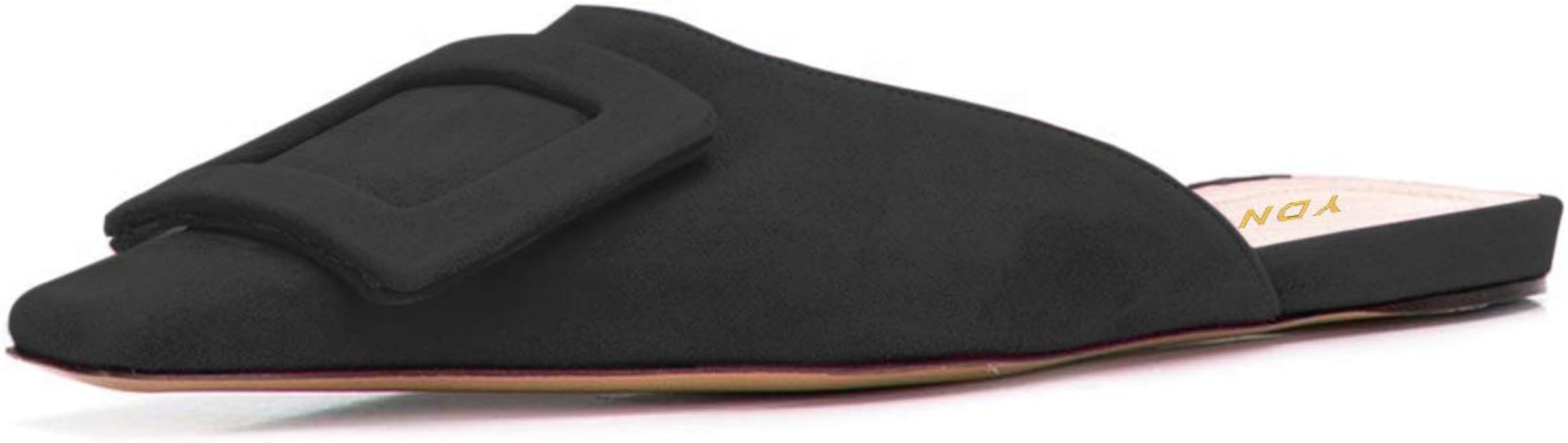 low heel buckle flats