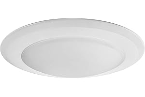 Lunabode LED 7.5" Ceiling Lighting Fixture I LED Lights for Bedroom I 16.5W (120W Eq), 120V, 2700K Porch Lights I Wet Location LED Light - 4/6" J-Box | Matt White Finish Trim & Emits Warm White Light