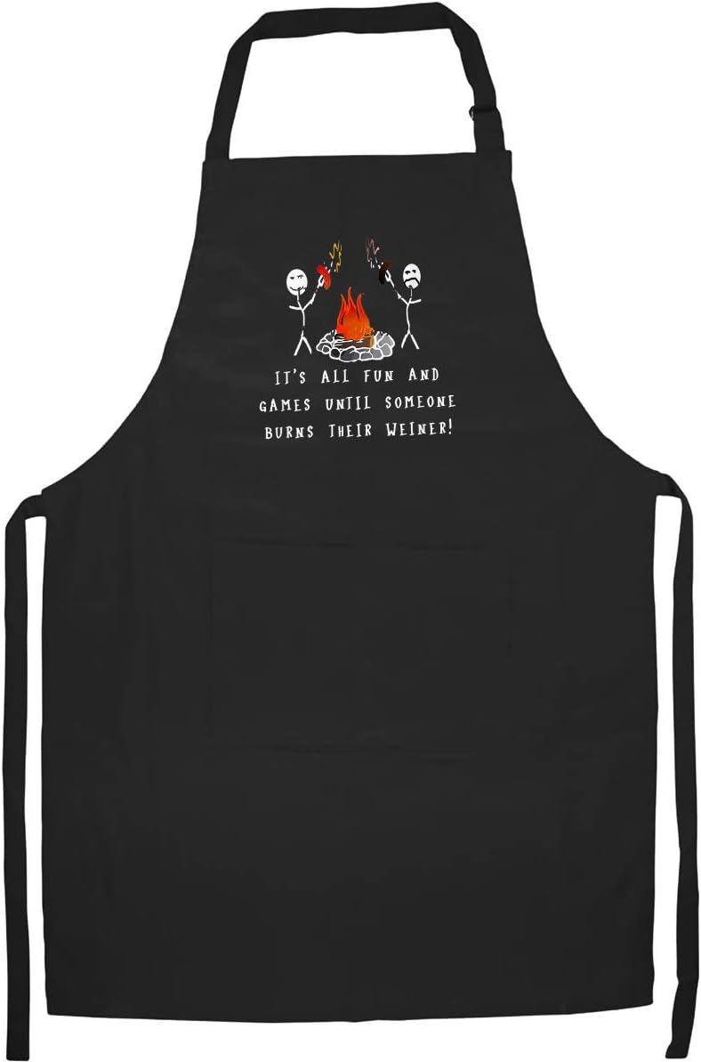 Funny Camping Burnt Weiner tShirt Kitchen Apron Home
