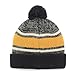 '47 NFL Pittsburgh Steelers Fairfax Cuff Knit Hat with Pom, One Size Fits Most, Black