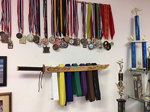 Campfire Arts Custom Karate Belt Display - Dragon Sword - Hand Crafted - Made in The USA