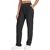 G4Free ShiftReady Yoga Pants Women High Waist Dress Work Pants with Pockets Straight Leg Business Casual Trousers 28"/30"/32"