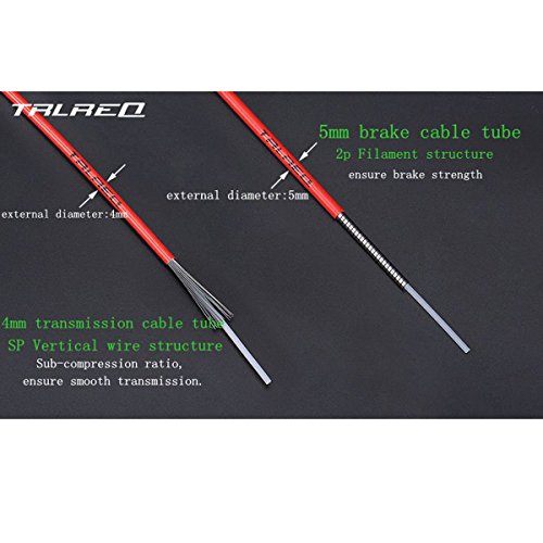 dolphin1986 Bicycle Derailleur Cable Bike Shifting Cable Line Wire Hose Housing Set Bicycle Parts Accessories (Black)
