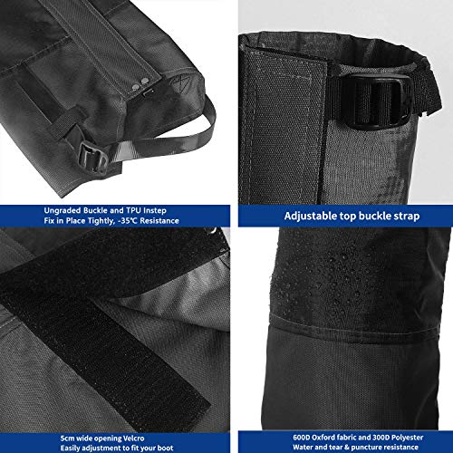 Unigear Leg Gaiters, Waterproof Snow Boot Gaiters Abrasion Resistance