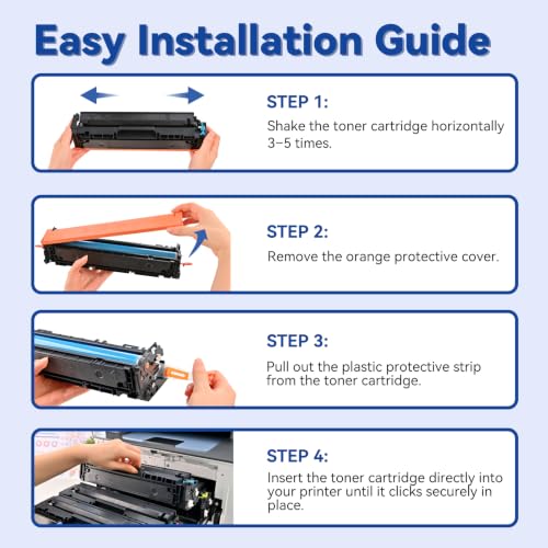 219X Toner con Chip Compatibile per HP Color LaserJet Pro MFP 3302FDWG Cartuccia di Toner 3302SDWG 3302FDNG 3302FDW 3302SDW 3302FDN 3202DN 3202DW W2190X Nero Ciano Magenta Giallo, Confezione da 4