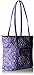 Vera Bradley Women's Cotton Small Trimmed Vera Tote Bag, Lilac Tapestry Purple, One Size