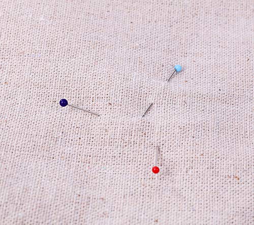 Y&YUAN 1-1/4 Inch Color Sewing Pins Ball Glass Head Straight Quilting Pins 32MM(250 Pieces)