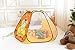 Kids Indoor Outdoor Childrens Pop Up Play Tents of Six-sided with Cartoon Lion Pattern - 32.7(H) x 59(W) x 54.7(D) Inch