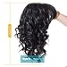 YUNKAI Short Curly Wigs For Black Women Upgraded Womens Curly Wave Black Wigs With Bangs Cute Fashion Natural Wavy Curly Wavy Synthetic Hair Loose Wavy Wigs Heat Resistant for Daily Party (Black)
