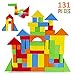 Liberty Imports 131 Piece Foam Building Blocks for Kids - Creative EVA Foam Blocks for Toddlers - Large, Soft, Stackable Toddler Preschool Educational Toys Playset