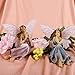 JUNIQUTE Fairy Garden Fairy Figurines - Garden Fairies - Sitting Girls Set of 2 pcs - Kit for Outdoor or House Decor, Hand Painted Resin Figurines, for Garden Indoor Decor Gift