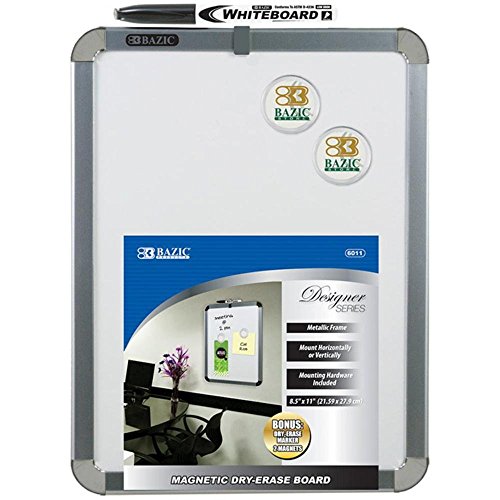 Bazic 8.5" x 11" magnetic dry erase board w/ …