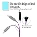 Multi Function Data Line,LED Charger Light Up Charging Cable Lighting Cable Visible Flowing Charging Cords USB 2.0 A Male to Micro B Cable Sync Data for Android Devices (purple)