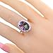 YAZILIND 12 * 18mm Oval Cut Rainbow Created Topaz Silver Plated Ring