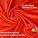 JTX Flannel Fleece Throw Blanket for Couch All Season Super Soft Cozy Microfiber Cute Lightweight Blanket Solid Traveling Warm Blanket Gifts for Christmas Living Room Bedroom (Santa)