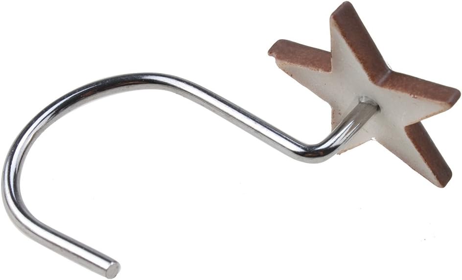 AGPtekÂ Star Decorative Shower Curtain Hooks, Set of 12: Home & Kitchen