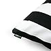 Lavievert Decorative Cotton Canvas Square Throw Pillow Cover Cushion Case Handmade Black and White Stripe Toss Pillowcase with Hidden Zipper Closure 18 X 18 Inches (For Living Room, Sofa, Etc)