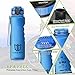 DB DEGBIT Leak Proof Motivational Water Bottle, BPA Free Tritan Plastic Sports Water Bottles Time Marker & Filter & Lock Lid, Reusable Gym Bottle Ideal Running, Cycling, Travel (Blue, 1000ML)