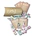 Jeune Marie 6 Pack Floral Ribbon Hair Ties KIT No Crease Elastics Handtied Ouchless Ponytail Holders Hair Band Bracelet Favors for Bachelorette Parties, Bridal Showers, and More! (6 Pack, Floral)
